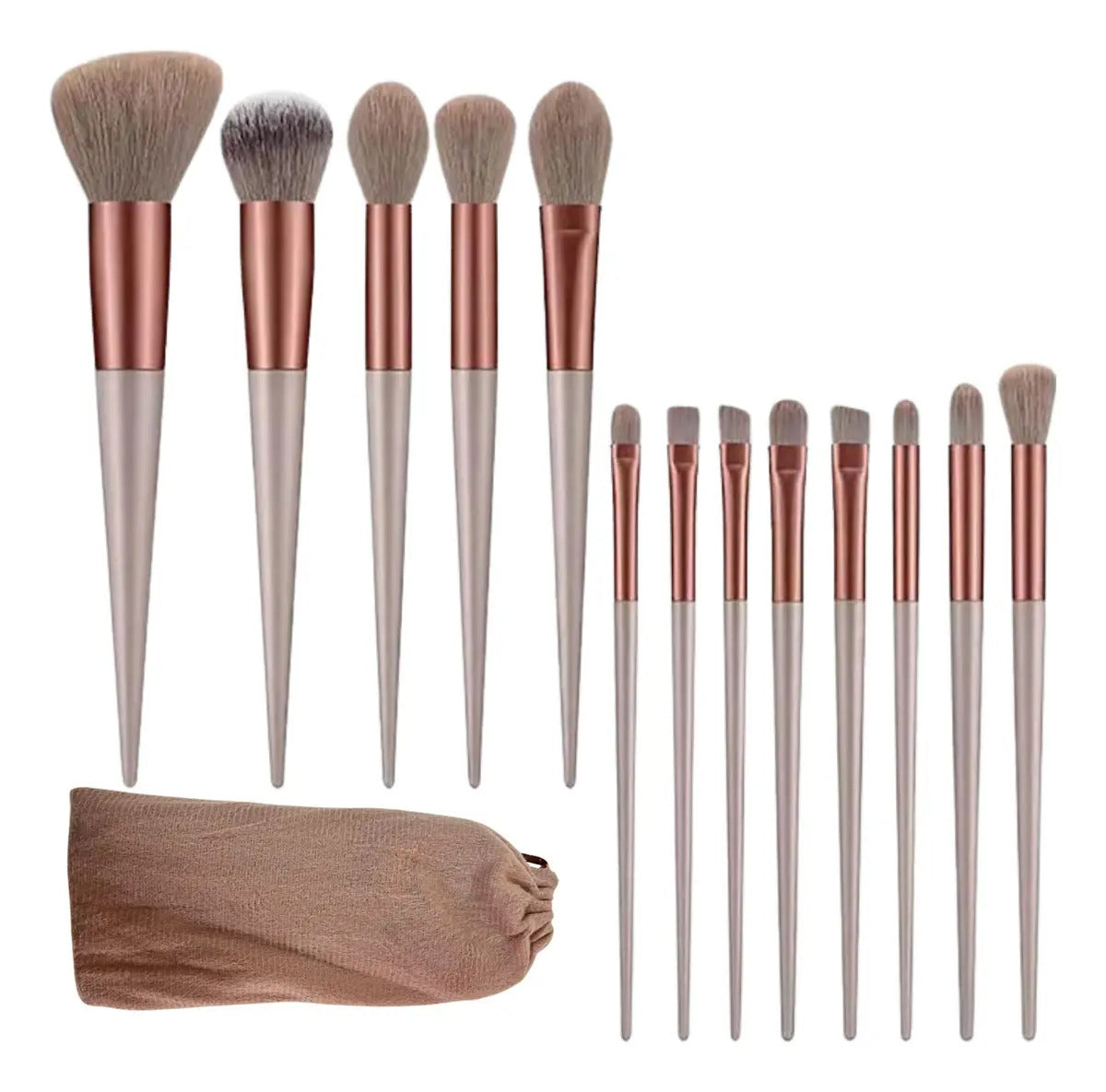 Kit Pincel De Maquiagem Com 13 Unidades Sombra Blush