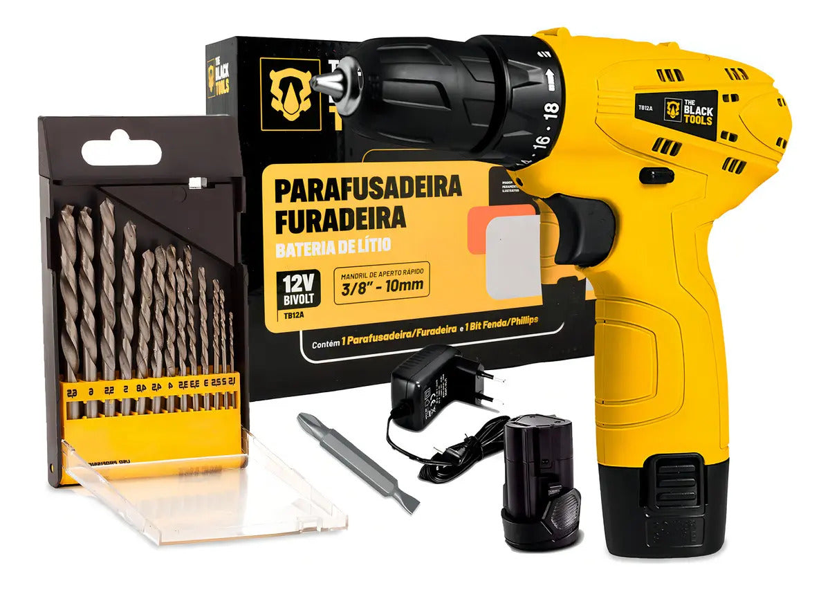 Furadeira Parafusadeira Bateria Profissional 60hz TB-12A