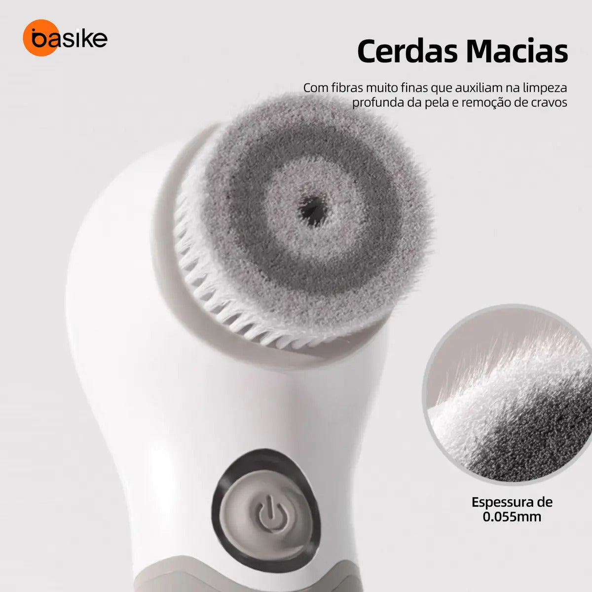 Escova de Limpeza Facial Elétrica 3 em 1 para Esfoliação e Massagem