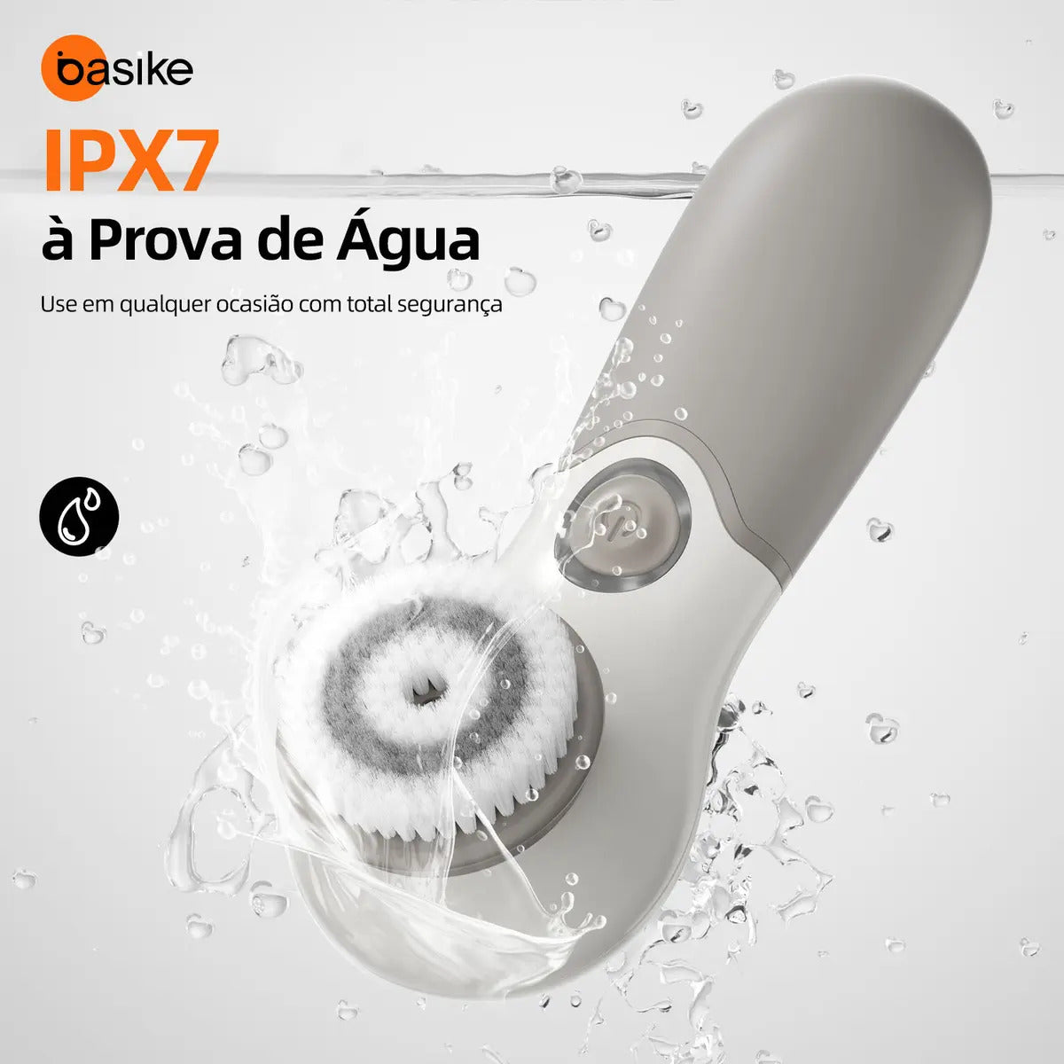 Escova de Limpeza Facial Elétrica 3 em 1 para Esfoliação e Massagem