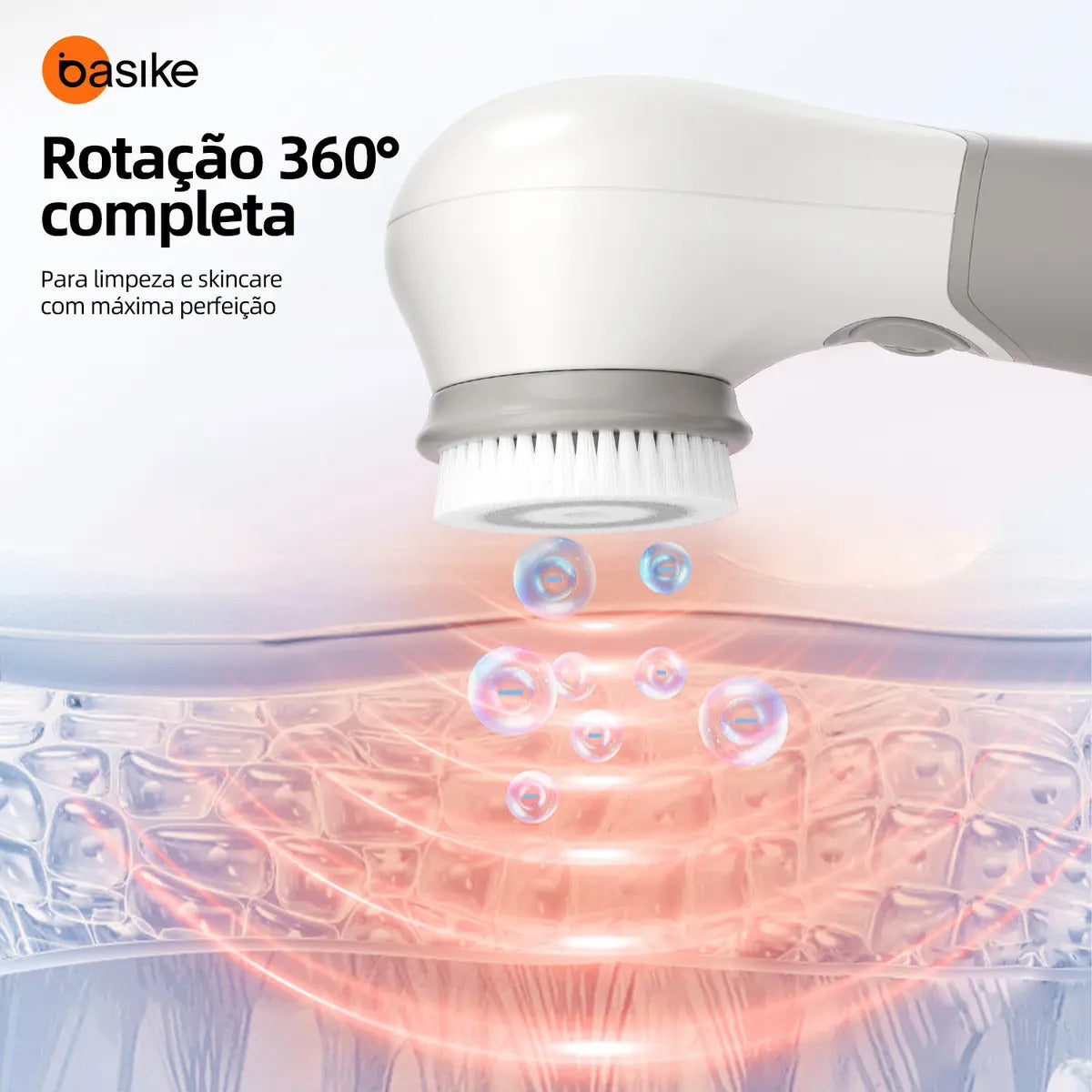Escova de Limpeza Facial Elétrica 3 em 1 para Esfoliação e Massagem