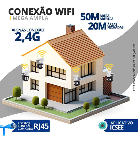 Câmera Segurança Externa Wifi À Prova Dágua