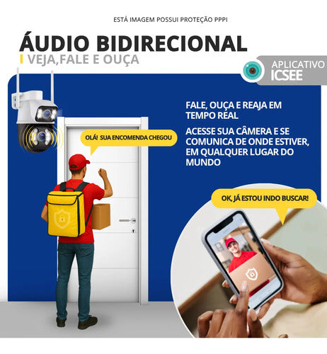 Câmera Segurança Externa Wifi À Prova Dágua
