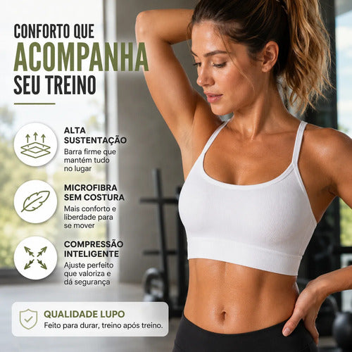 Top Fitness Feminino com Alta Sustentação e Conforto